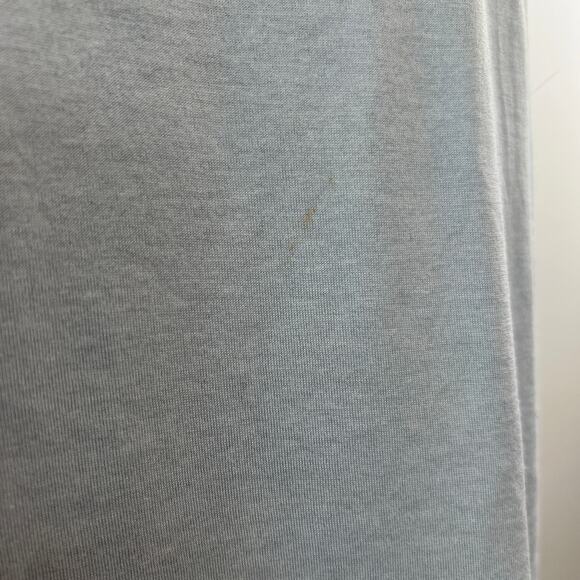 THEORY Blue Top Silk Blend Ribbed Crew Neck Slim Fit Casual Size Large L - Picture 9 of 13